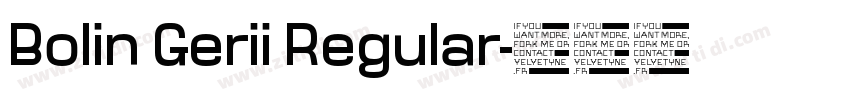 Bolin Gerii Regular字体转换